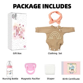 Foto 6 | Muñeca Reborn Ksbd Realista Para Dormir 50 Cm Con Juguete De Alimentación - Venta Internacional.