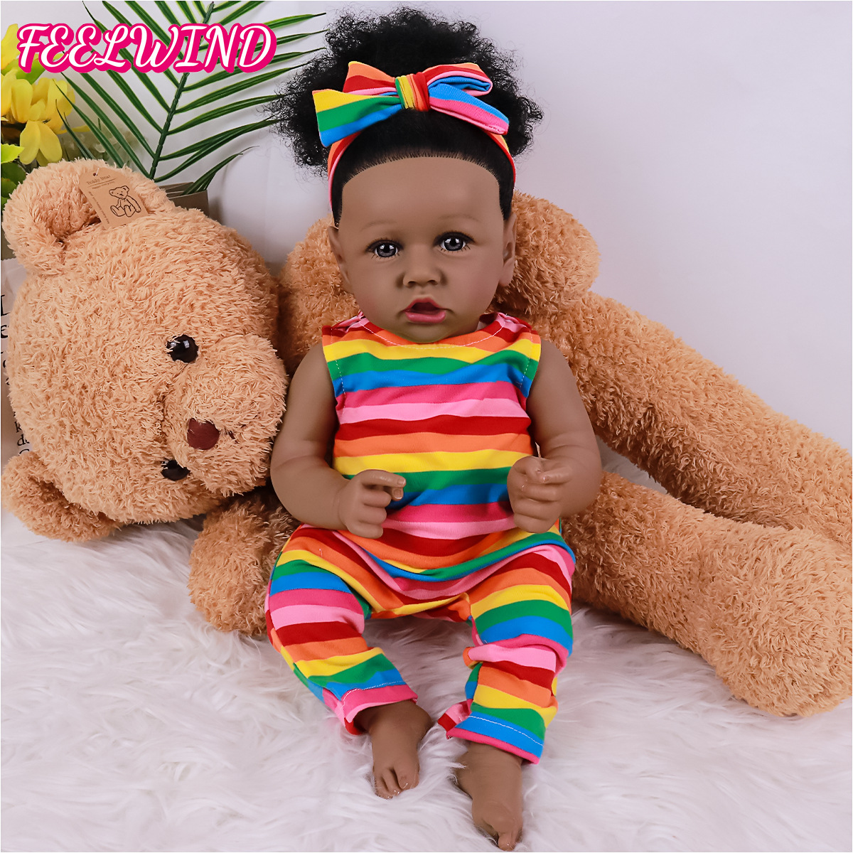 Foto 1 | Accesorio Para El Pelo Reborn Doll Sqtc De 20 Pulgadas Con Lazo A Rayas - Venta Internacional.