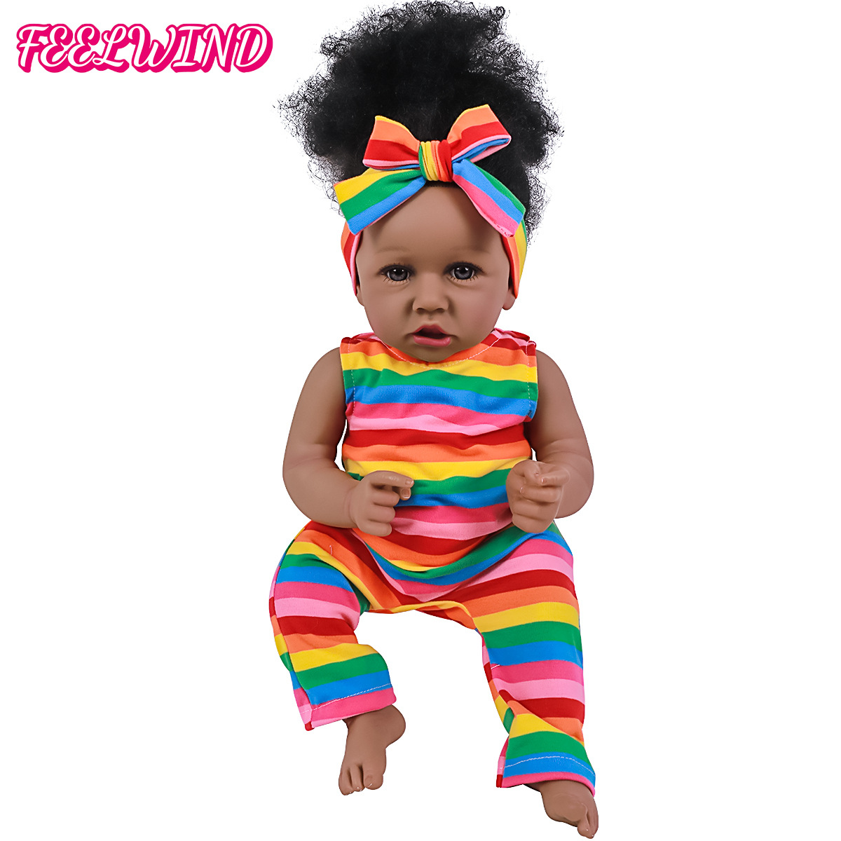 Foto 3 | Accesorio Para El Pelo Reborn Doll Sqtc De 20 Pulgadas Con Lazo A Rayas - Venta Internacional.