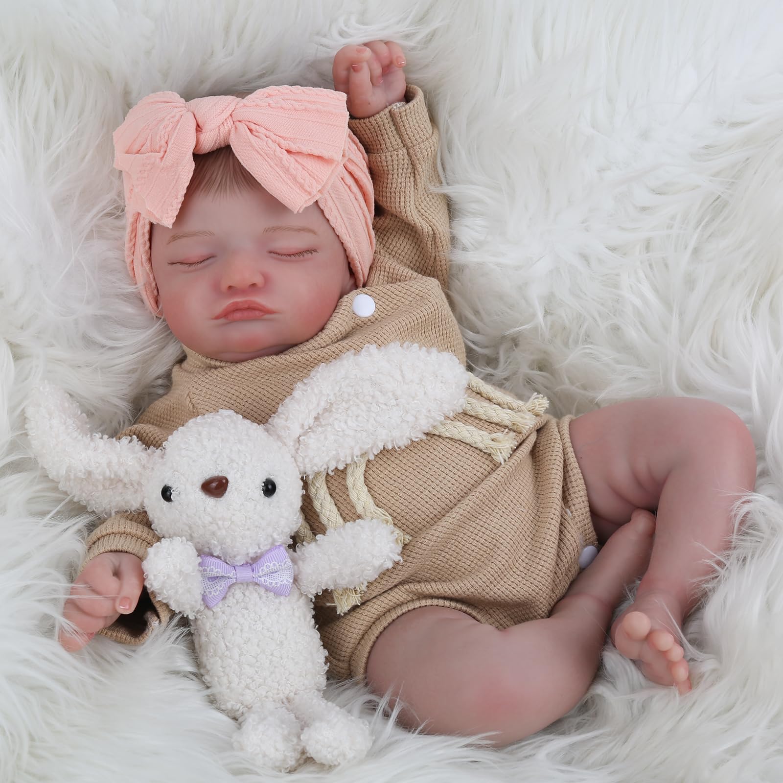 Foto 4 | Muñeca Reborn Ksbd  Realista  Para Dormir  50 Cm  Con Juguete De Alimentación - Venta Internacional.
