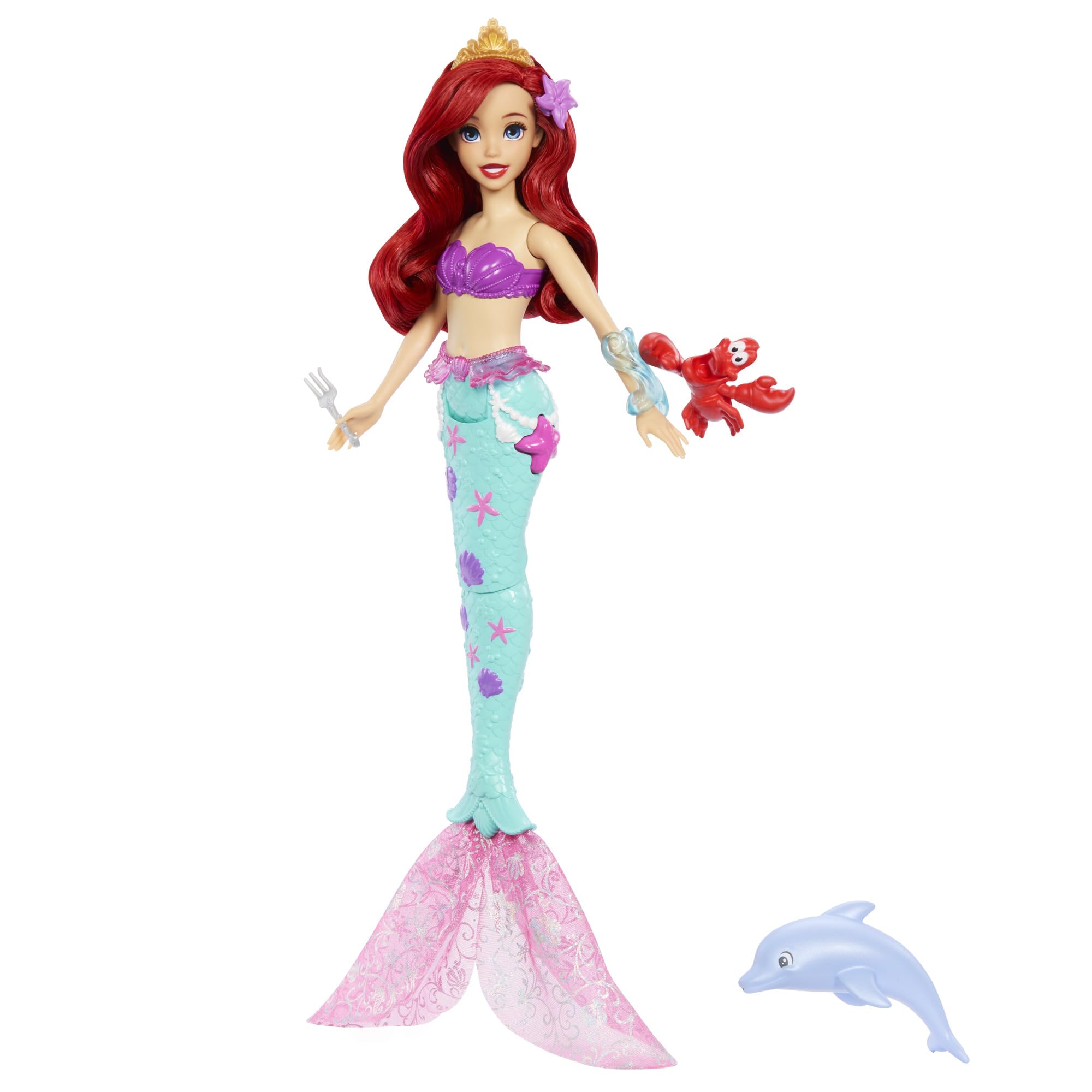 Foto 1 | Muñeca De Moda Mattel Disney Princess Ariel Con Dolphin Squirter - Venta Internacional.