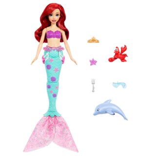 Foto 2 | Muñeca De Moda Mattel Disney Princess Ariel Con Dolphin Squirter - Venta Internacional.