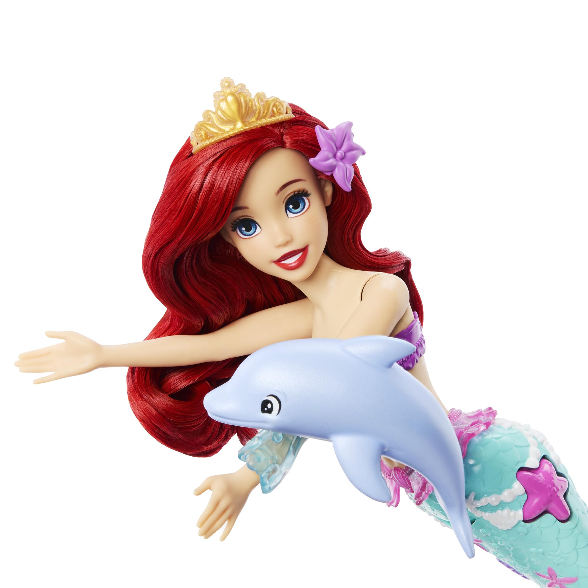 Foto 5 | Muñeca De Moda Mattel Disney Princess Ariel Con Dolphin Squirter - Venta Internacional.
