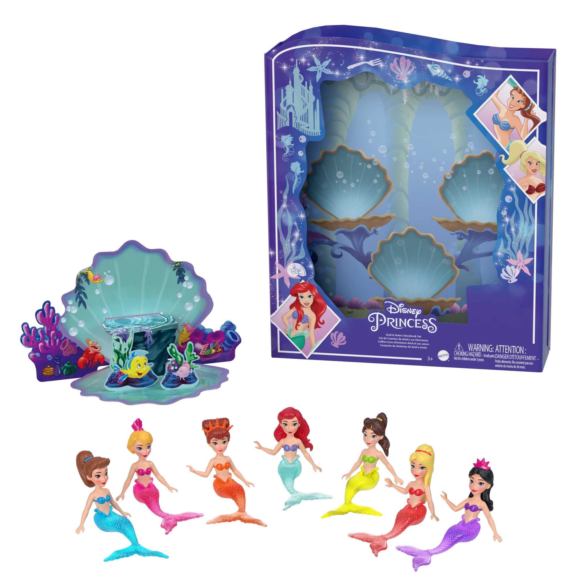 Foto 2 pulgar | Set De Juguetes Mattel Disney Princess Ariel & Sisters Mermaid - Venta Internacional.