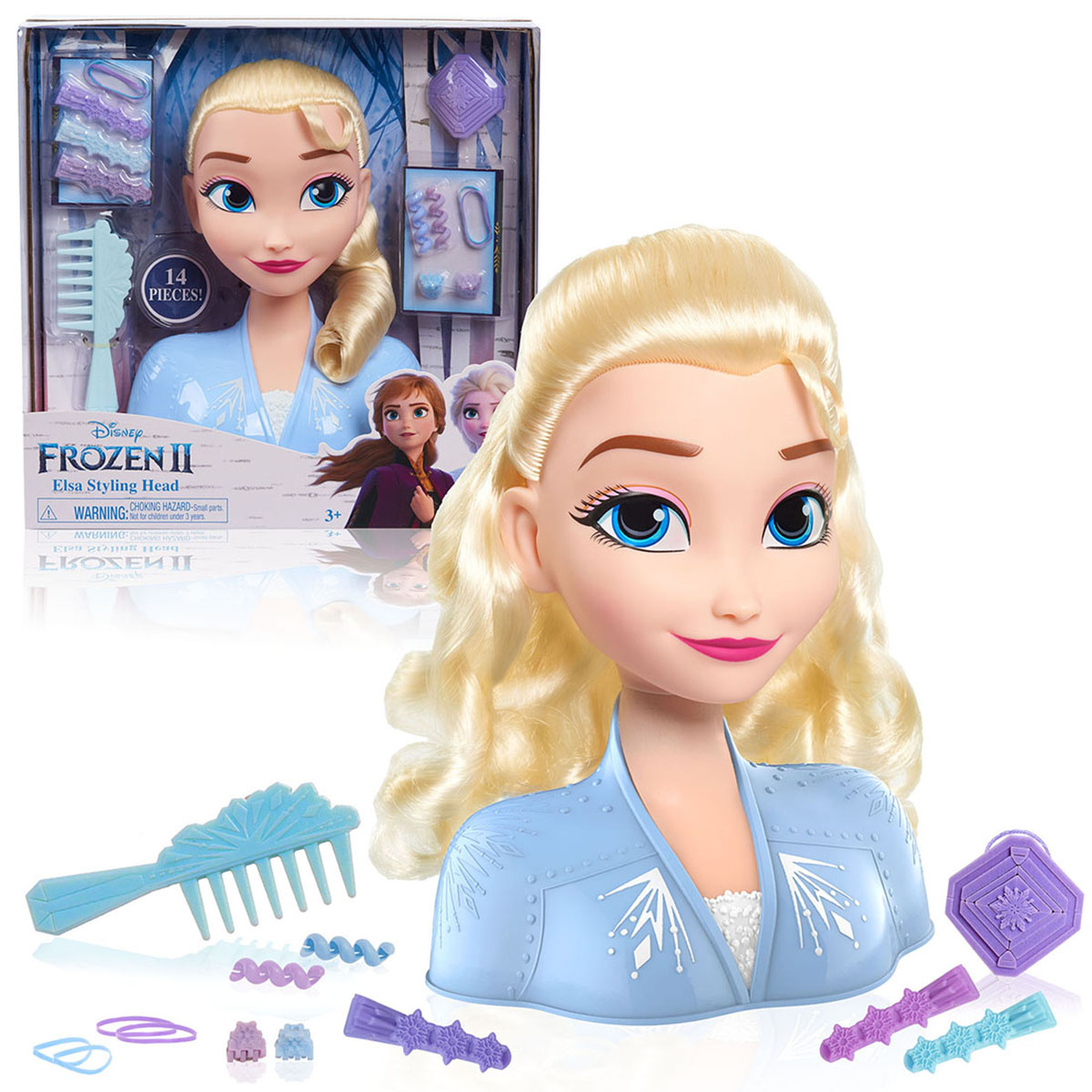 Foto 2 pulgar | Set para Peinar Disney Frozen Elsa 14 Piezas Just Play Princess