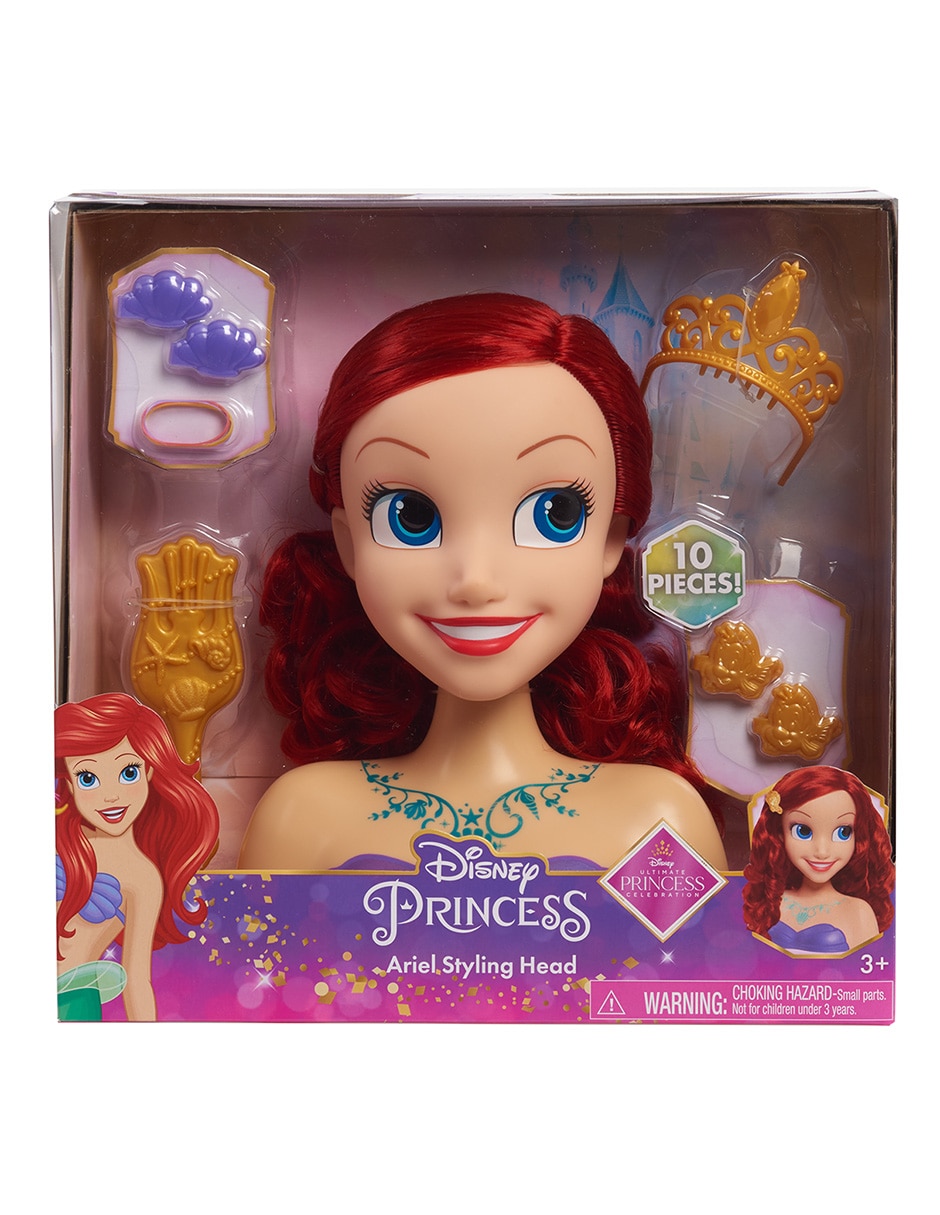 Set Muneca para Peinar Disney Ariel color Morado de 19 cm Incluye Accesorios Coppel