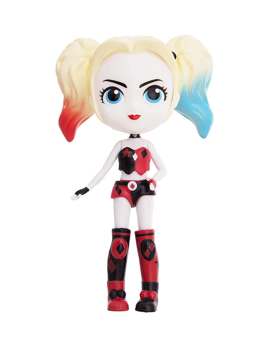 Set Muñeca Dc Harley Quinn color Rojo 12 cm 10 Incluye Accesorios