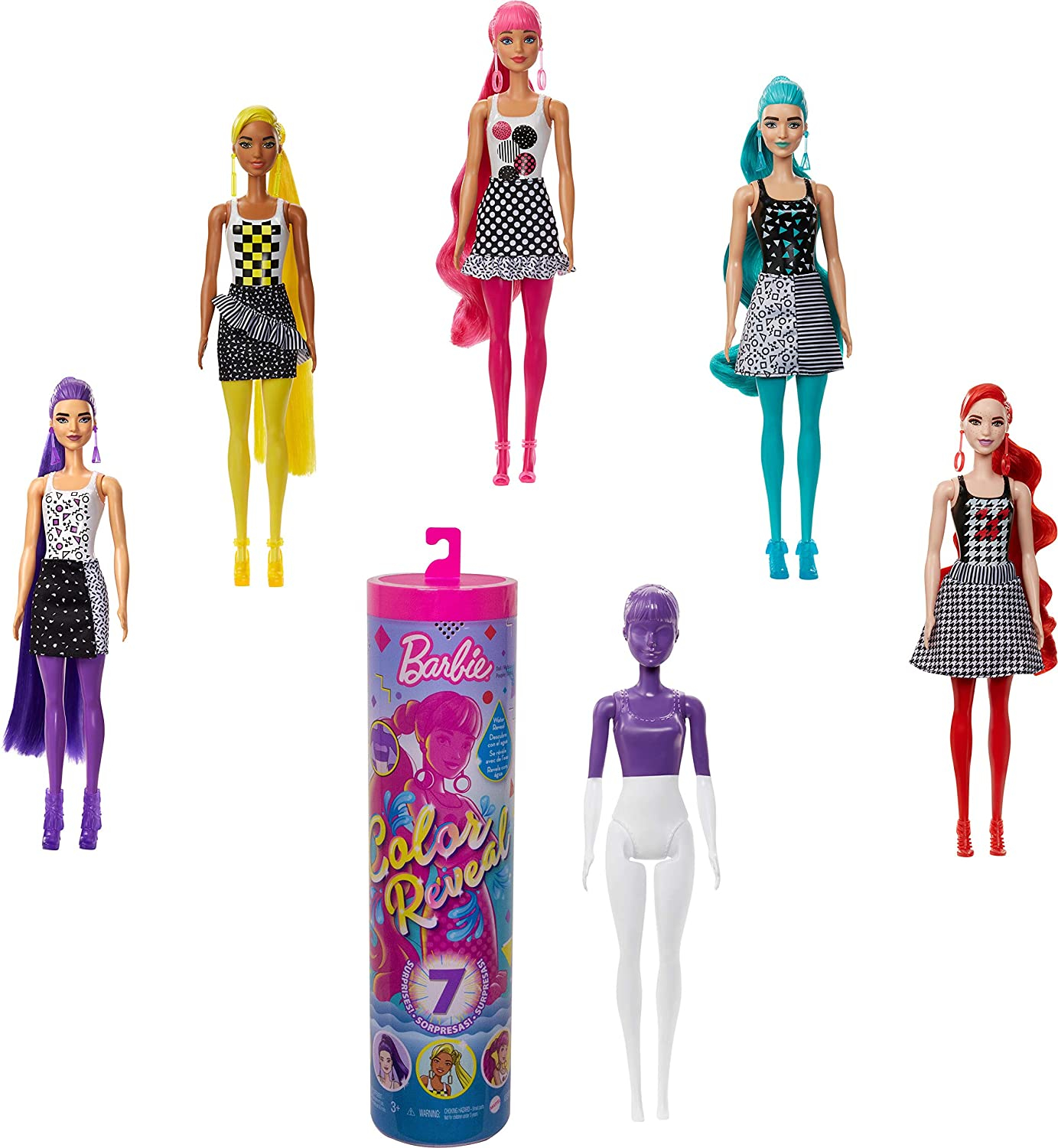 Venta Internacional-  Barbie Color Reveal, Color Reveal Monocromática, Muñecas