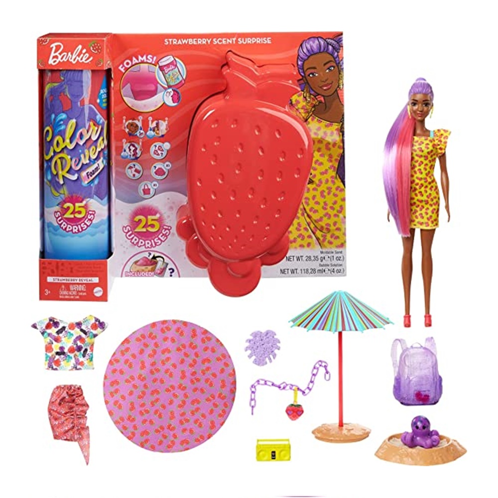 Venta Internacional - Barbie Color Reveal Foam! Muñeca Y Amiga De Mascotas Con 25 Sorpresas