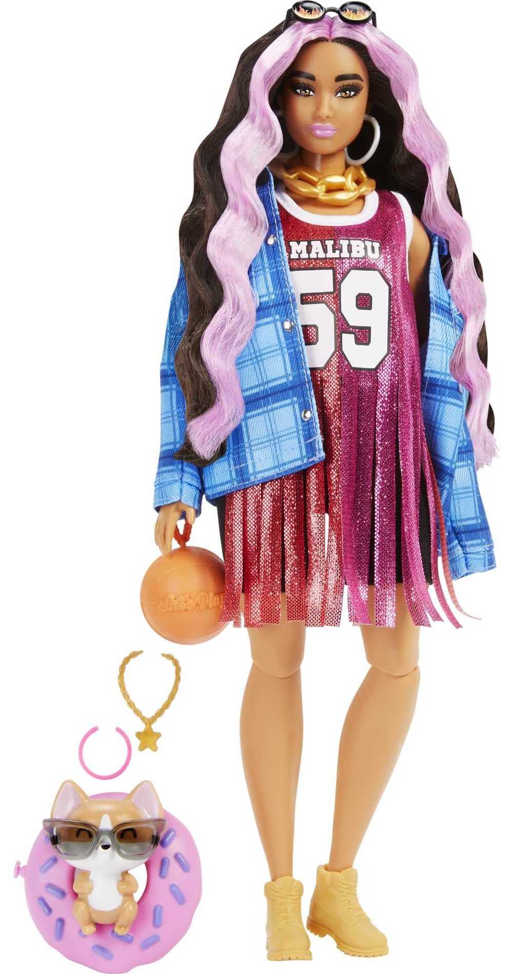 Foto 2 pulgar | Venta Internacional-  Barbie Extra, Muñeca Jersey De Basquetbol, Muñeca Para Niñas De 3 Años En Adelante