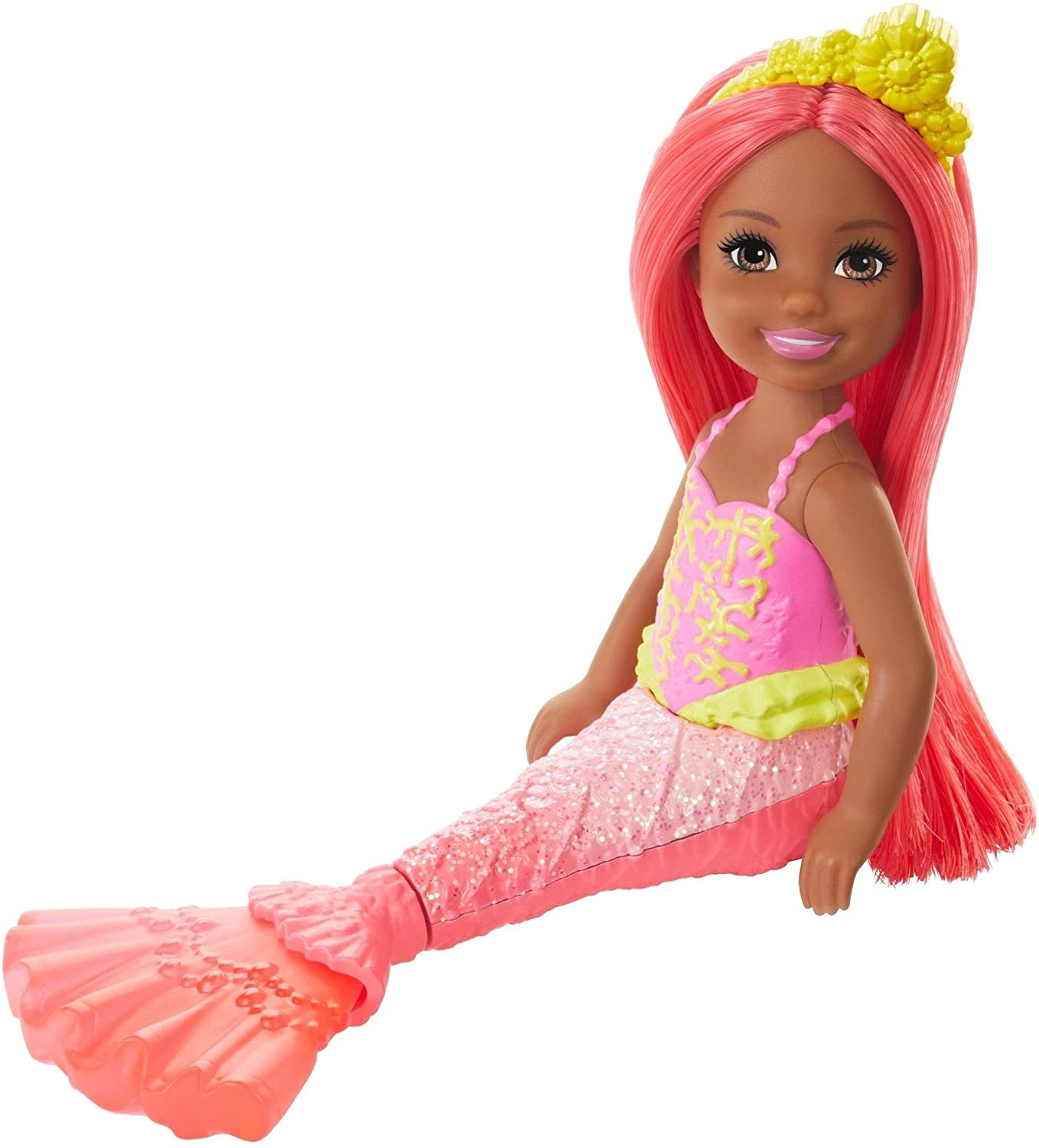 Venta Internacional-  Barbie Dreamtopia, Chelsea Sirena Rosa Y Amarillo, Muñeca Para Niñas De 3 Años En Adelante