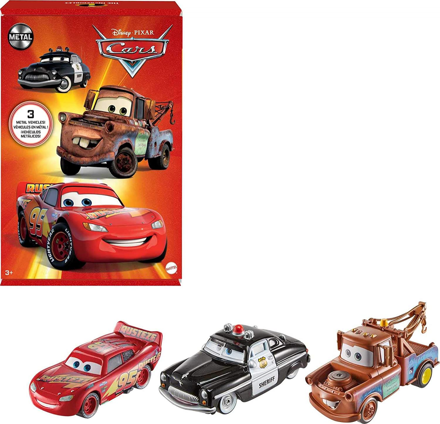 Foto 2 pulgar | Venta Internacional-  Disney Pixar Cars, Paquete De 3 Autos, Vehículos De Juguete Para Niños De 3 Años En Adelante