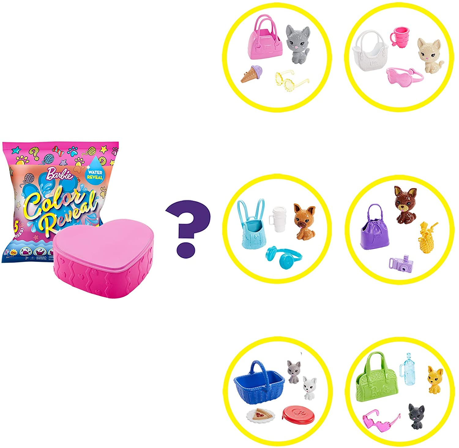 Venta Internacional-  Barbie Color Reveal Pet Surtido