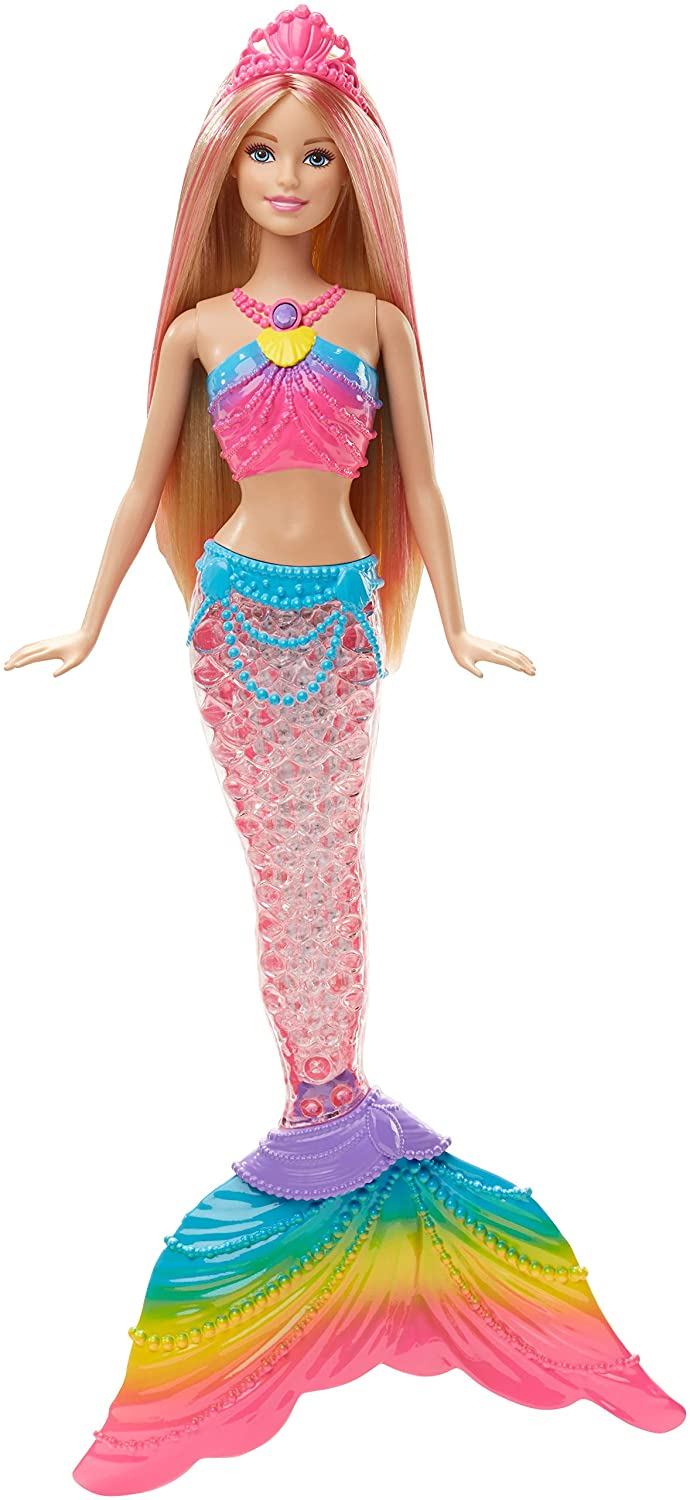 Venta Internacional-  Muñeca Barbie Dreamtopia Sirena Luces De Arcoíris