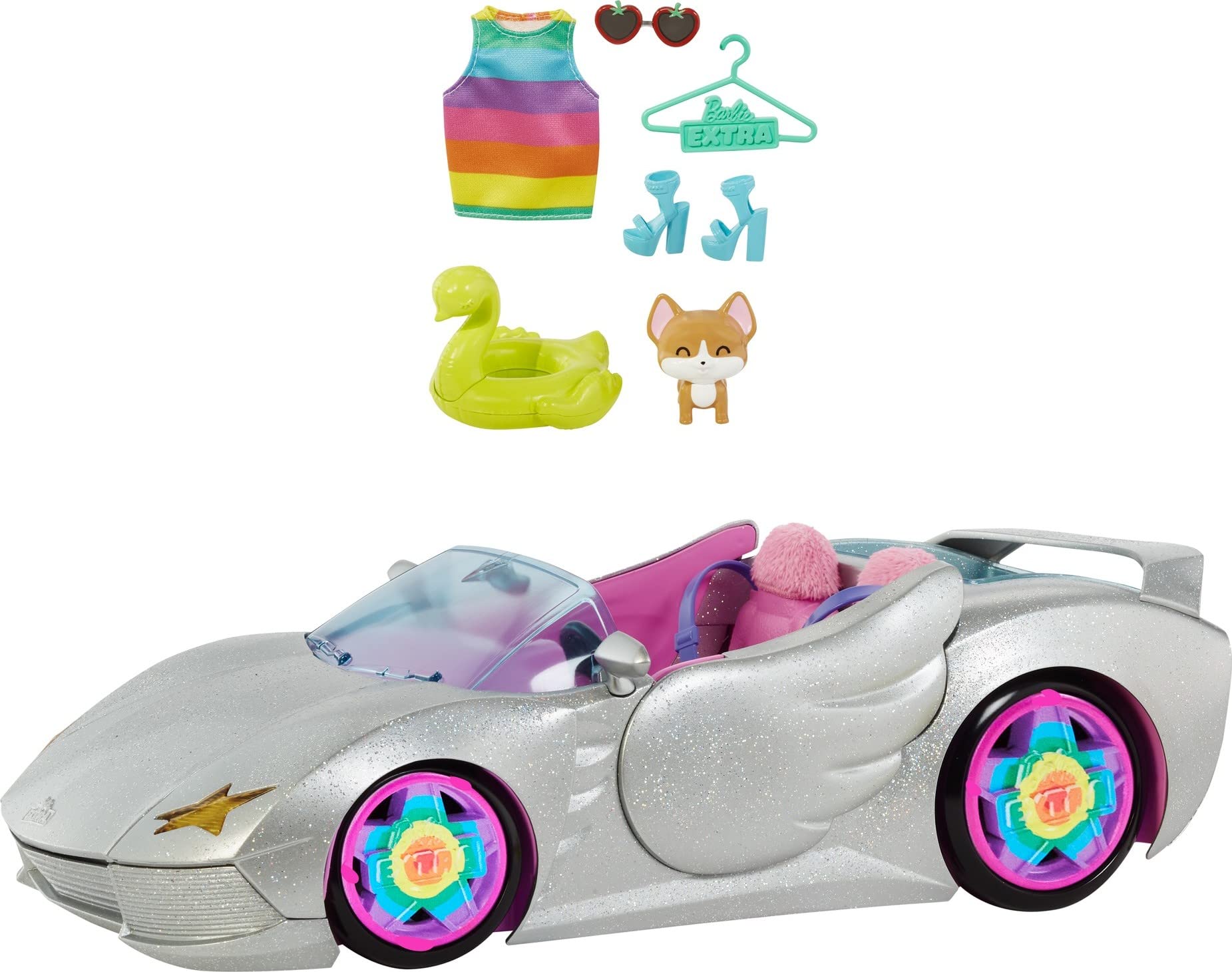 Foto 1 | Venta Internacional-  Barbie Extra, Coche Convertible Extra, Set De Vehículo Para Transportar Dos Muñecas Con Todo