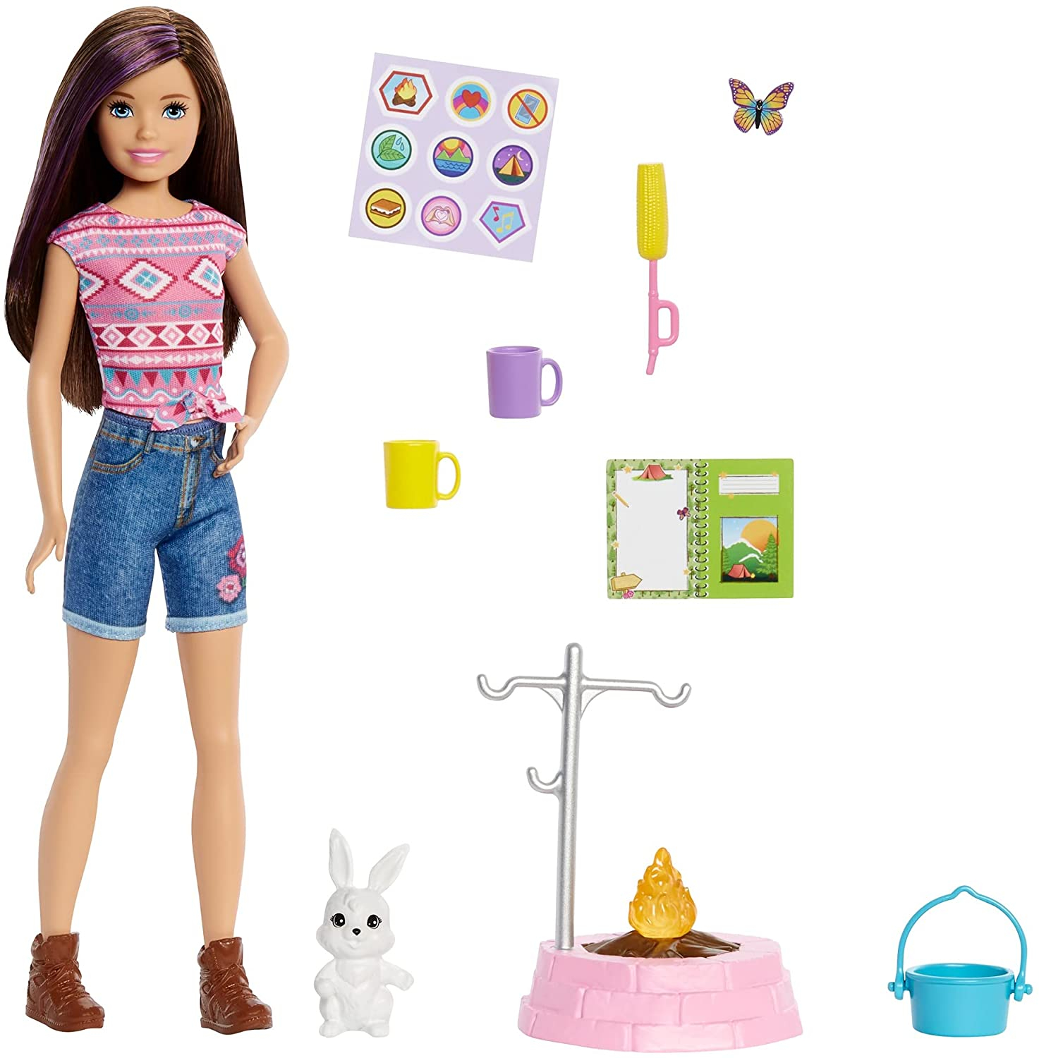 Venta Internacional-  Barbie It Takes Two, Skipper Y Mascotas Día De Campamento, Muñeca Para Niñas De 3 Años En Adel