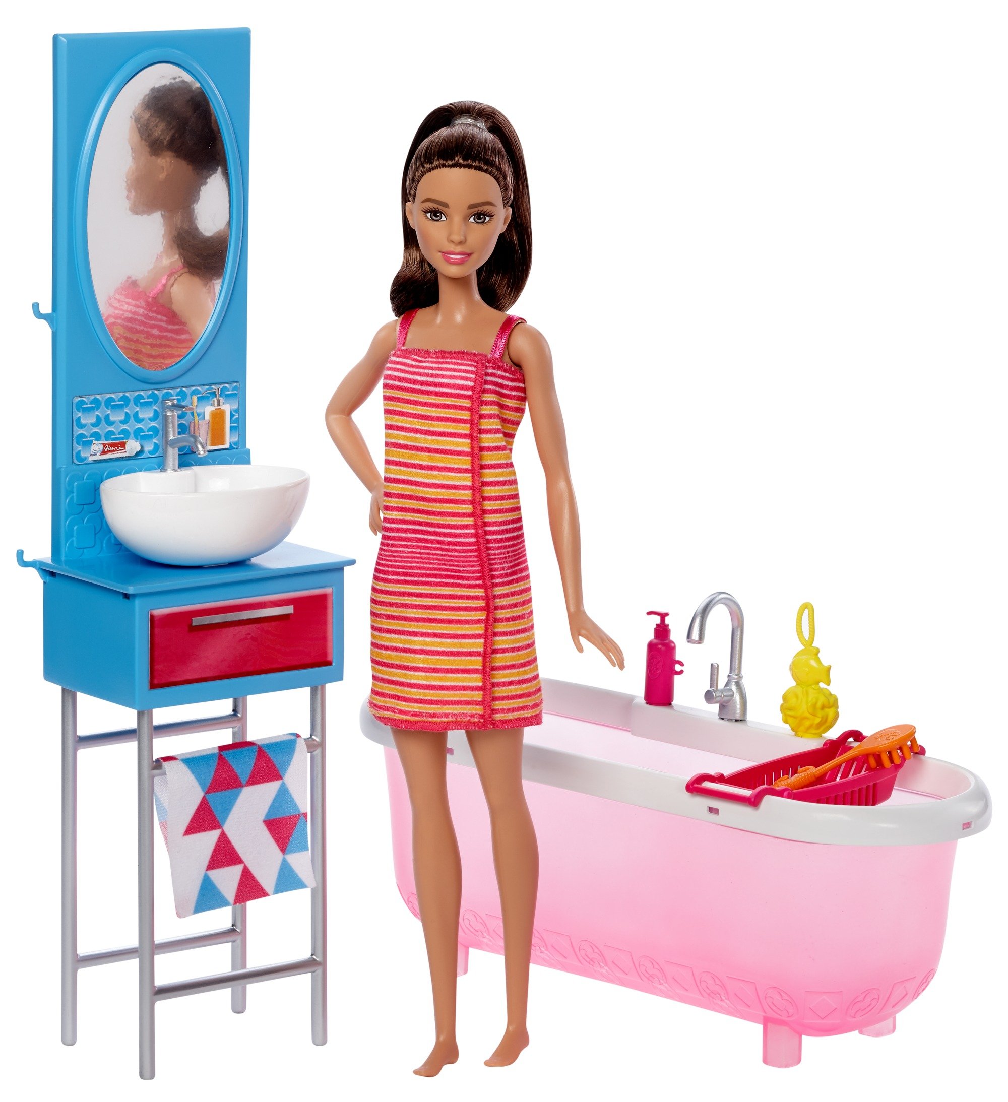 Venta Internacional-  Barbie Muñeca Y Muebles, Tina De Baño