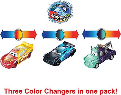 Foto 6 pulgar | Venta Internacional-  Disney Cars Color Changers Paquete De 3 Vehículos De Juguete Para Niños A Partir De 3 Años