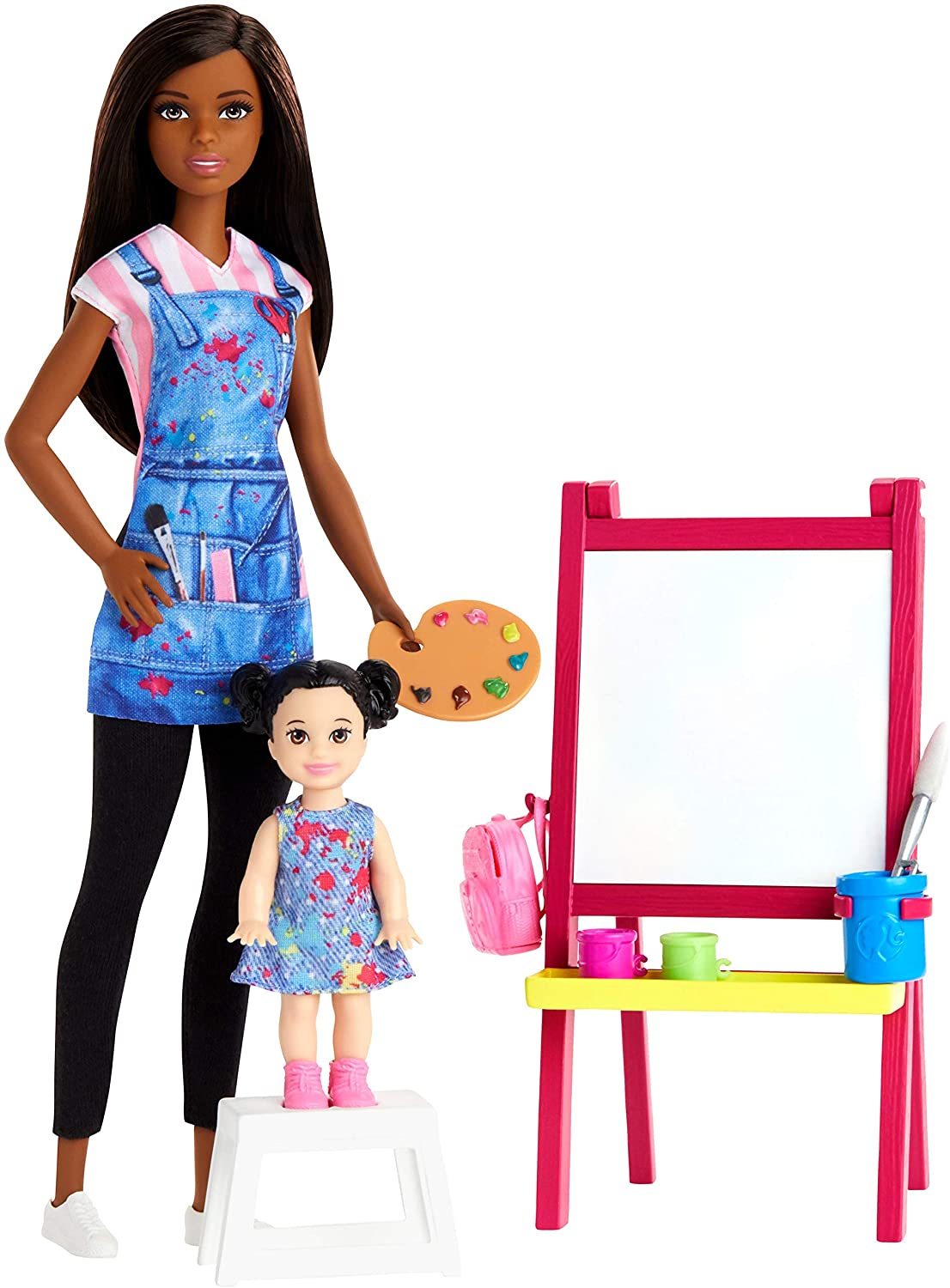 Venta Internacional-  Muñeca Barbie Careers Maestra Arte Con Niña Morena