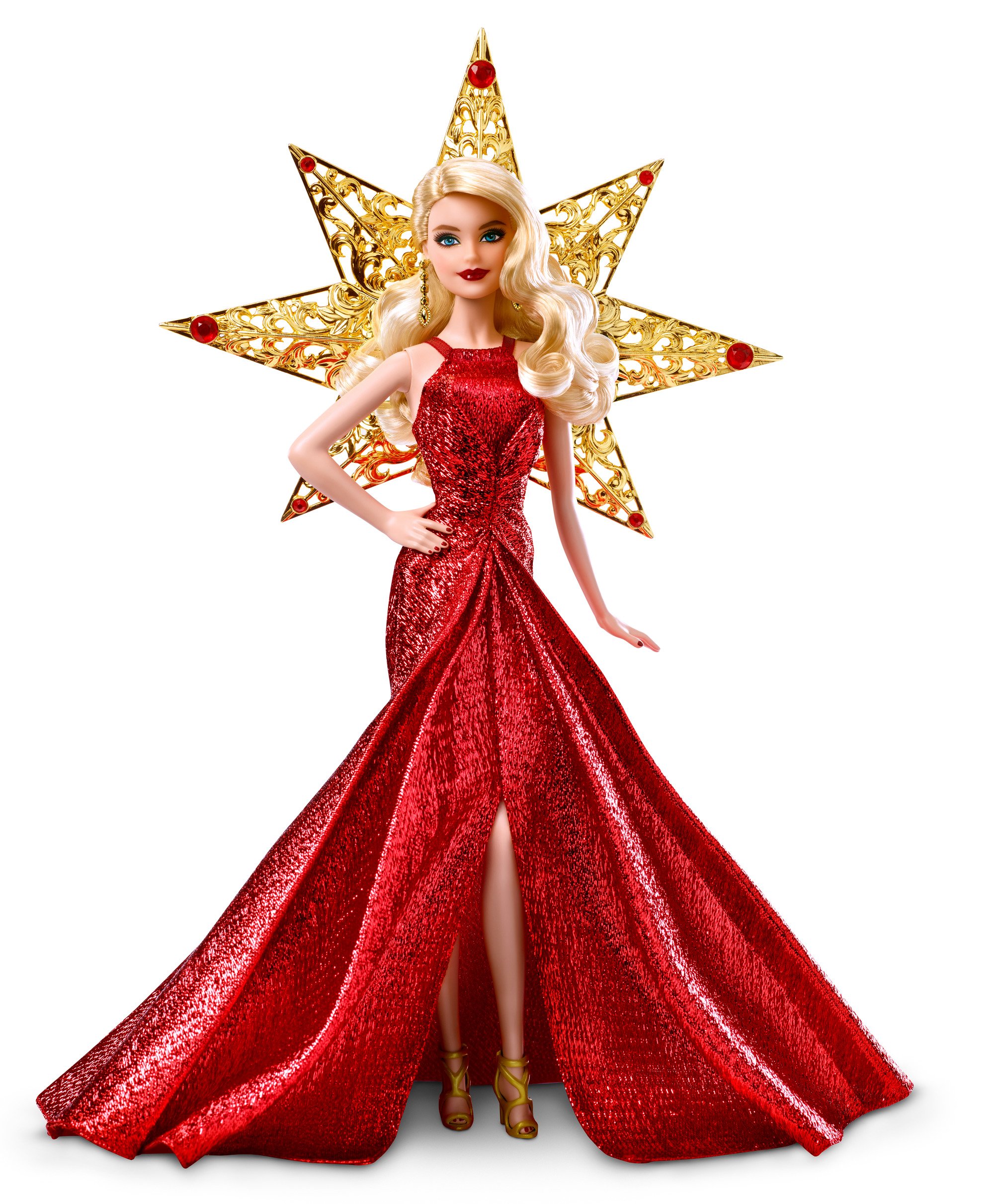 Venta Internacional-  Muñeca Barbie 2017, Rubia Con Vestido Dorado