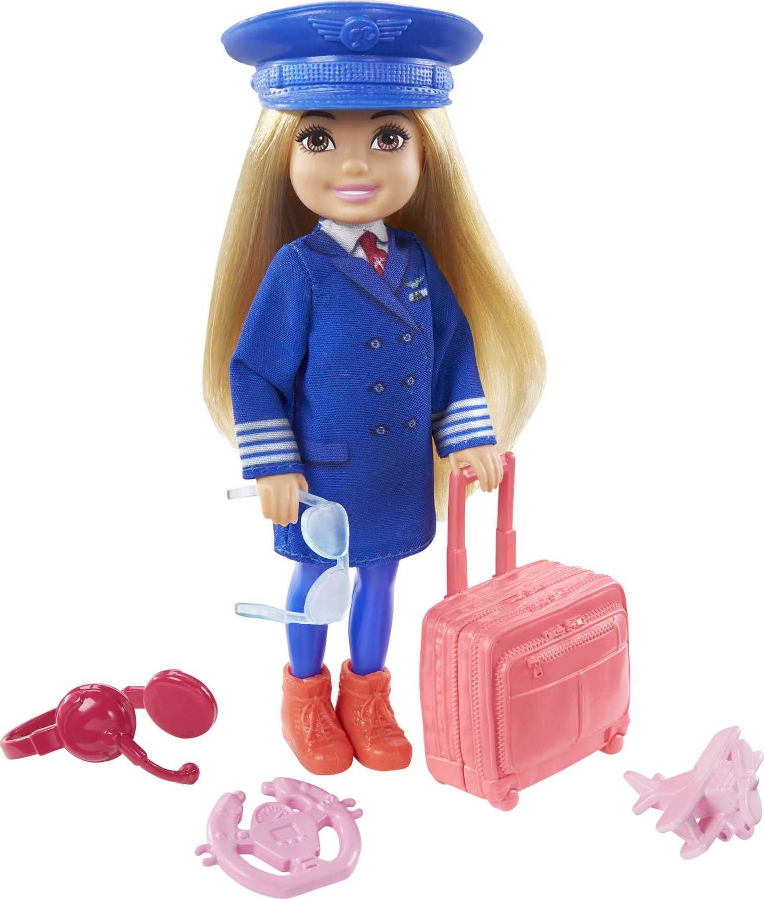 Foto 2 pulgar | Muñeca Barbie Mundo de Chelsea Profesiones Piloto - Venta Internacional