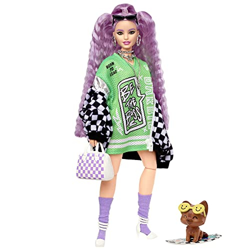 Venta Internacional- Muñeca Y Accesorios De Barbie, Muñeca De Moda Adicional De Barbie Con Cabello De Lavanda