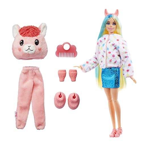 Foto 4 pulgar | Venta Internacional- Barbie Cutie Reveal Fantasy Series Doll Con Llama -plush Disfraz Y 10 Sorpresas