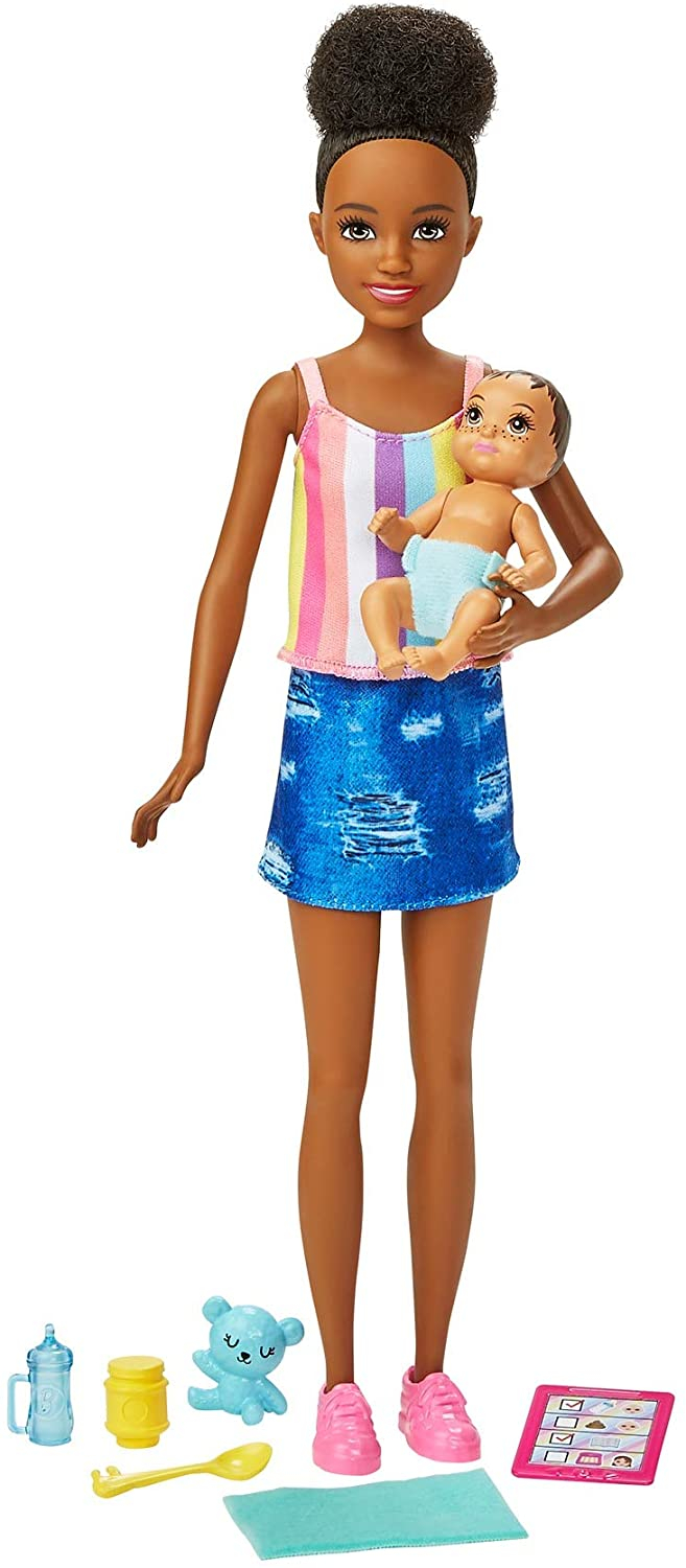 Venta Internacional- Barbie Skipper Babysitters Inc. Muñeca Morena Y Accesorios