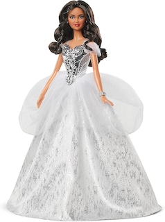 Foto 2 | Venta Internacional- Barbie Firma 2021 Muñeca Navidad (12'', Cabello Castaño) Vestido Plateado, Soporte Y Certi