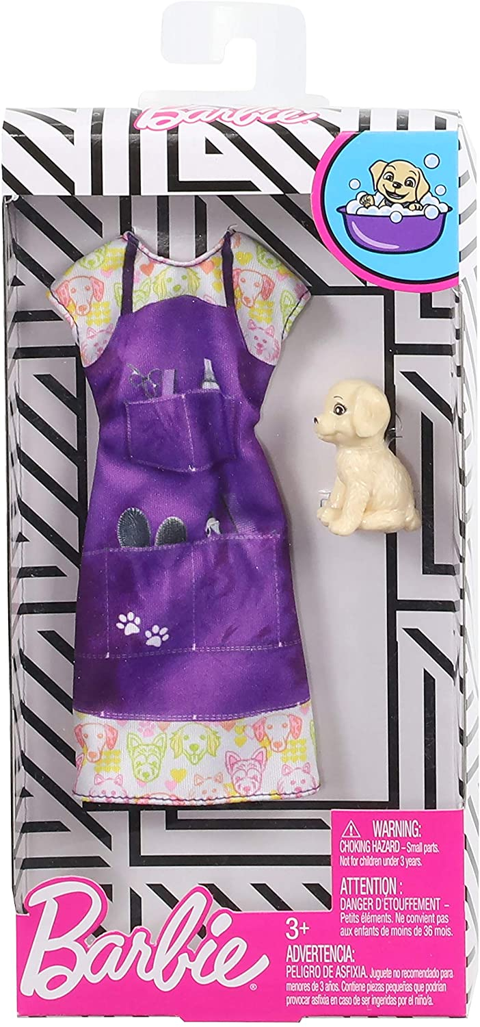 Foto 5 pulgar | Venta Internacional- Ropa Para Barbie: Conjunto De Profesiones Muñeca, Peluquera De Mascotas Con Cachorro