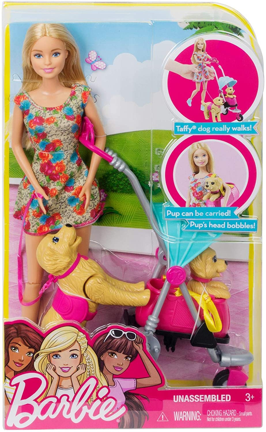 Foto 2 pulgar | Venta Internacional- Barbie Stroll 'n Play Pups Playset Con Muñeca Barbie, 2 Cachorros Y Cochecito Para Mascotas