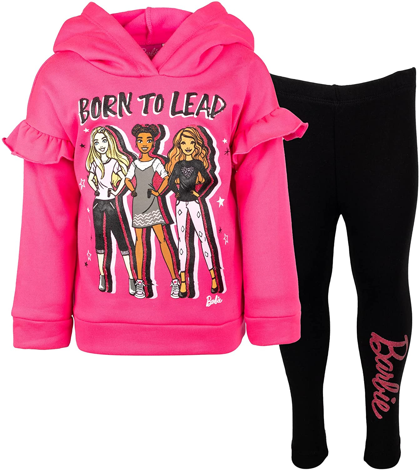 Foto 2 pulgar | Venta Internacional- Conjunto De Sudadera Con Capucha Y Polainas De Forro Polar Barbie Fashion