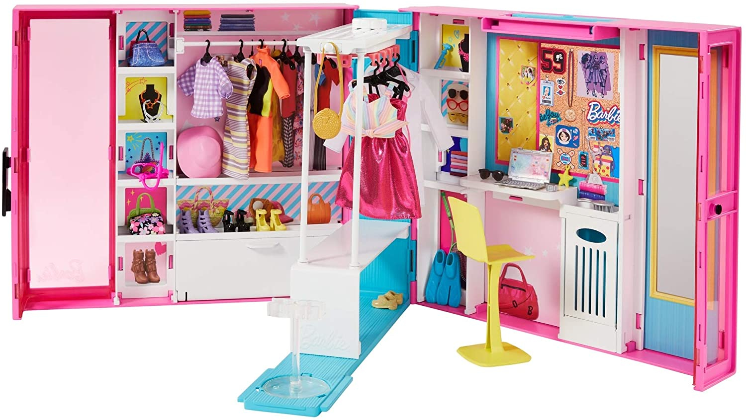 Foto 2 pulgar | Venta Internacional- Barbie Dream Closet Con Más De 30 Piezas, Armario De Juguetes, Con Más De 10 Áreas De Almacenam