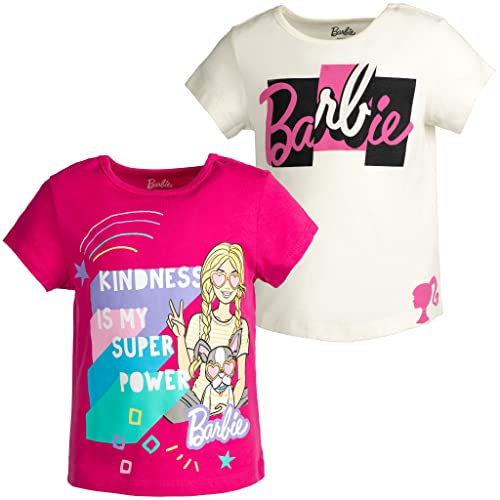 Foto 2 pulgar | Venta Internacional- Barbie Big Girls 2 Pack Camiseta Gráfica White/pink 14-16