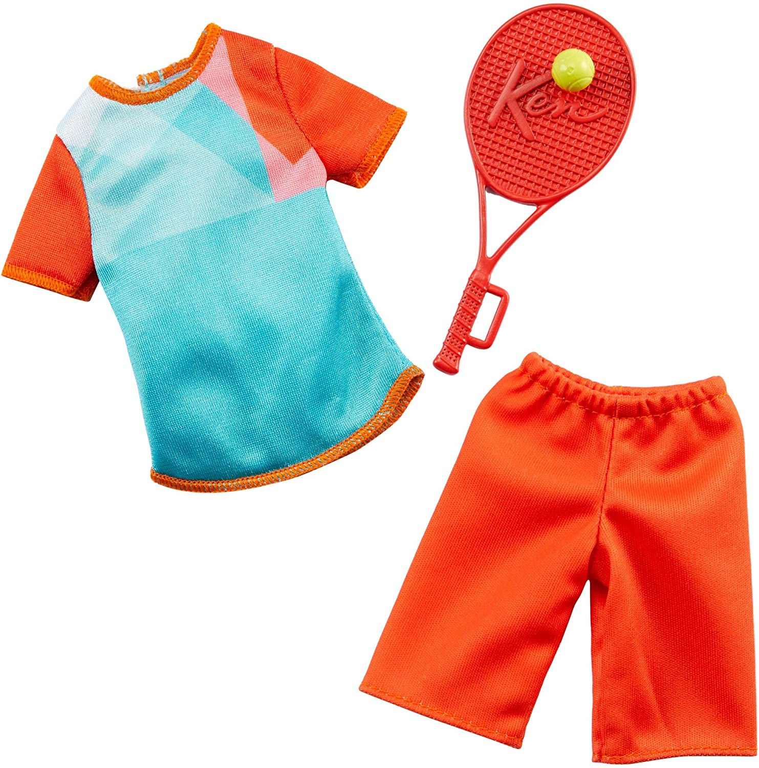 Foto 2 pulgar | Venta Internacional- Ropa De Barbie: Conj. Carreras P/ Ken, Uniforme Jug. Tenis C/ Pelota Y Raqueta, Multi