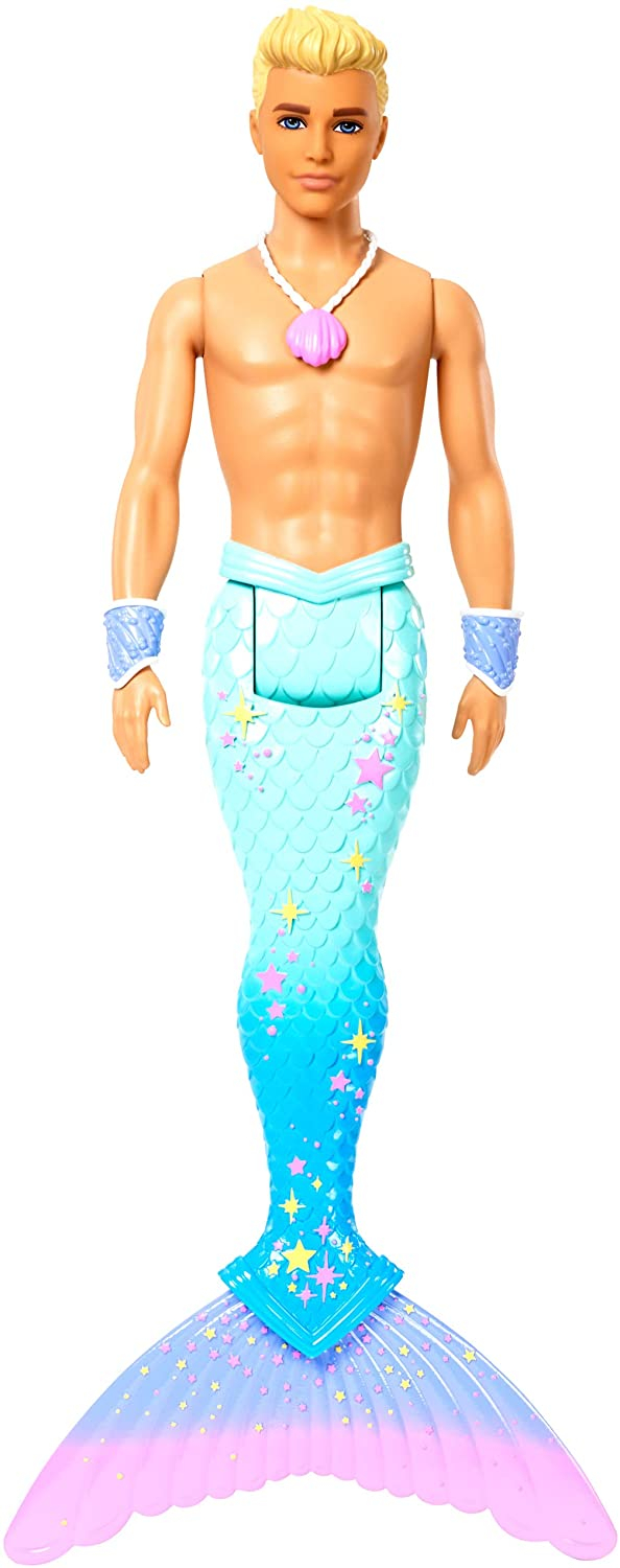 Venta Internacional- Muñeca Barbie Dreamtopia Merman, Aprox. 12 Pulgadas Con Cola Azul De Arcoiris Y Cabello Rubio