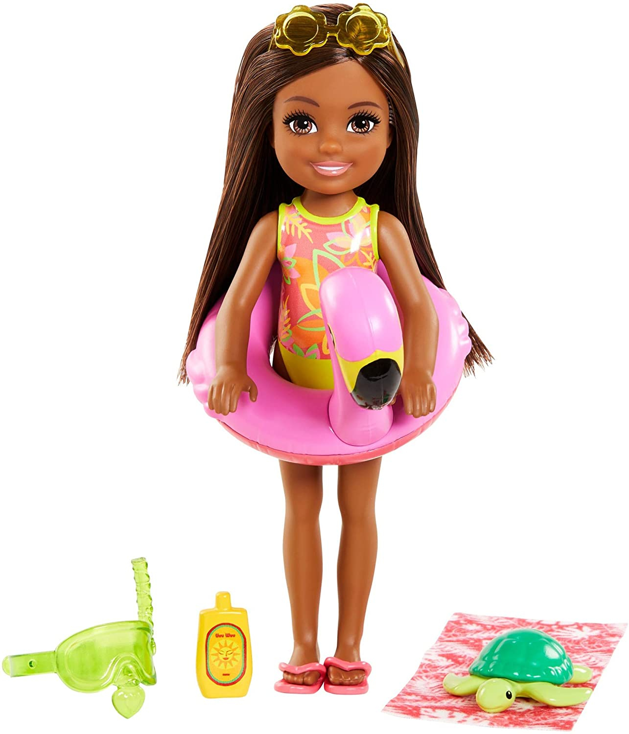 Venta Internacional- Conjunto De Cumpleaños Perdido Barbie Y Chelsea Con Muñeca Chelsea, Mascota, Flotador Y Acc