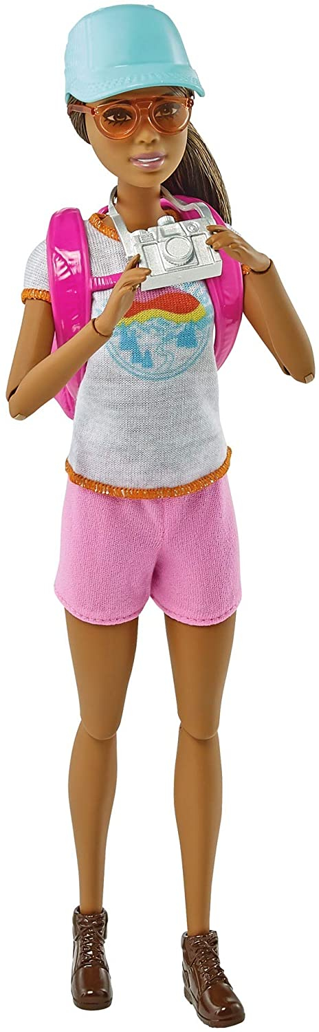 Foto 3 | Venta Internacional-muñeca Barbie Senderismo, Morena, Con Cachorro Y 9 Accesorios