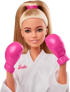 Foto 3 | Venta Internacional- Muñeca Barbie Juegos Olímpicos Tokio 2020, Karate Uniforme, Chaqueta, Medalla, Casco, Guant