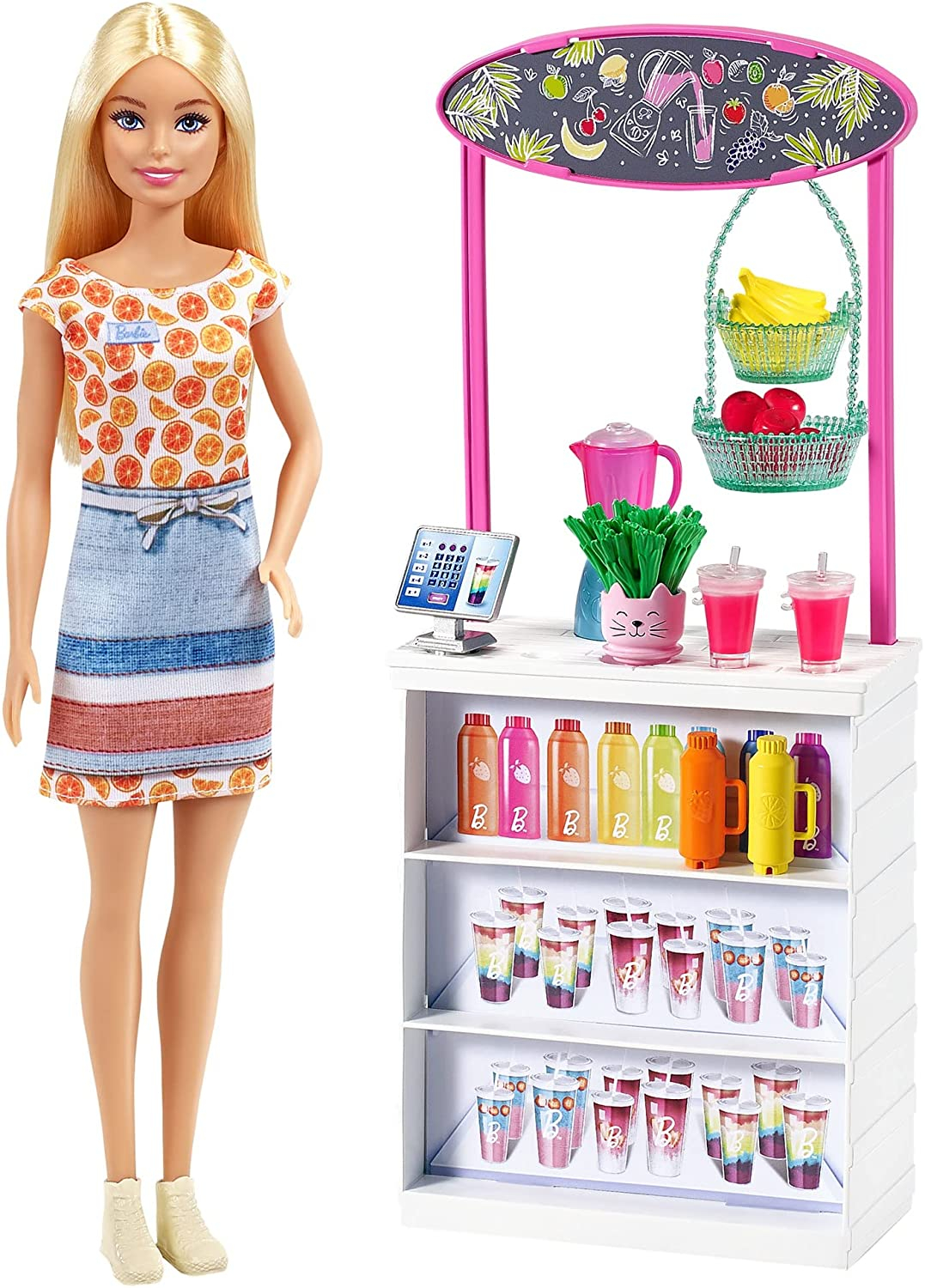 Foto 2 pulgar | Venta Internacional- Barbie Smoothie Bar Playset Con Muñeca Rubia Barbie, Barra De Batidos Y 10 Accesorios