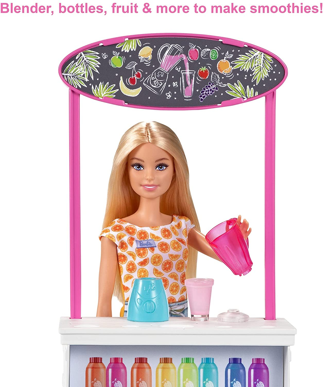 Foto 5 pulgar | Venta Internacional- Barbie Smoothie Bar Playset Con Muñeca Rubia Barbie, Barra De Batidos Y 10 Accesorios