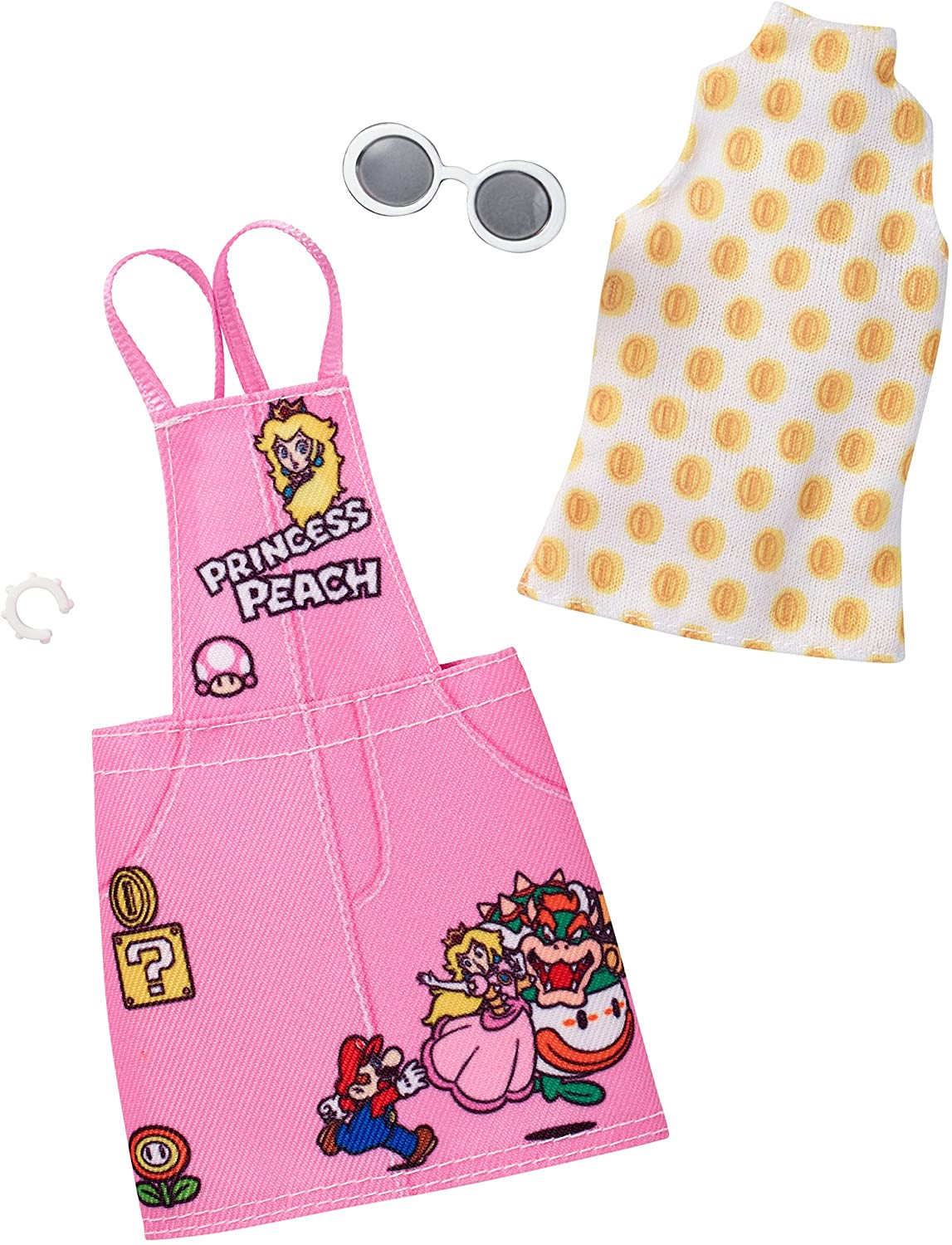 Venta Internacional- Barbie Ropa De Super Mario Rosa