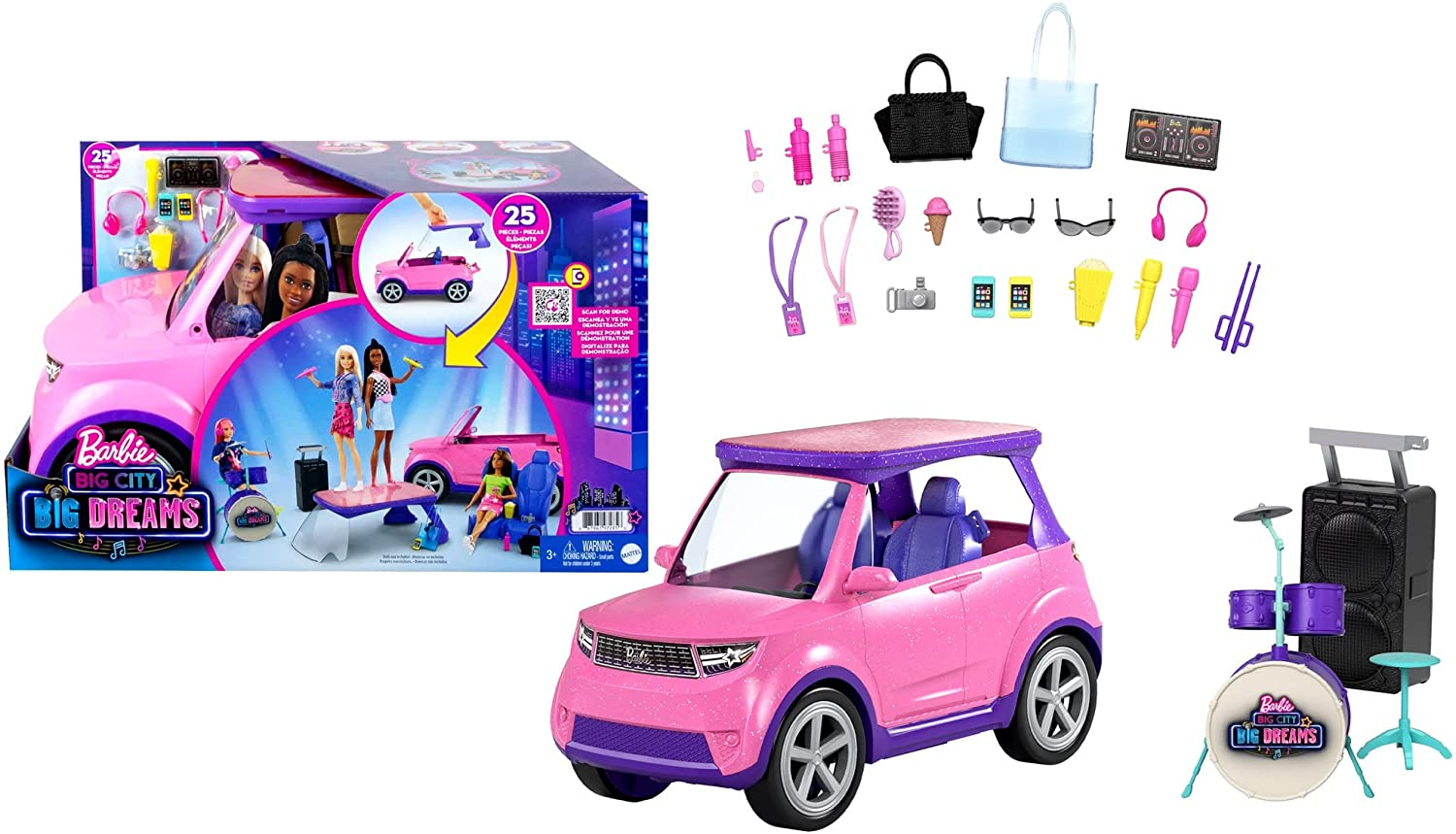 Venta Internacional- Barbie: Ciudad, Sueño, Set Juego, Suv Transformable, Escenario, Batería, Accesorios Concie