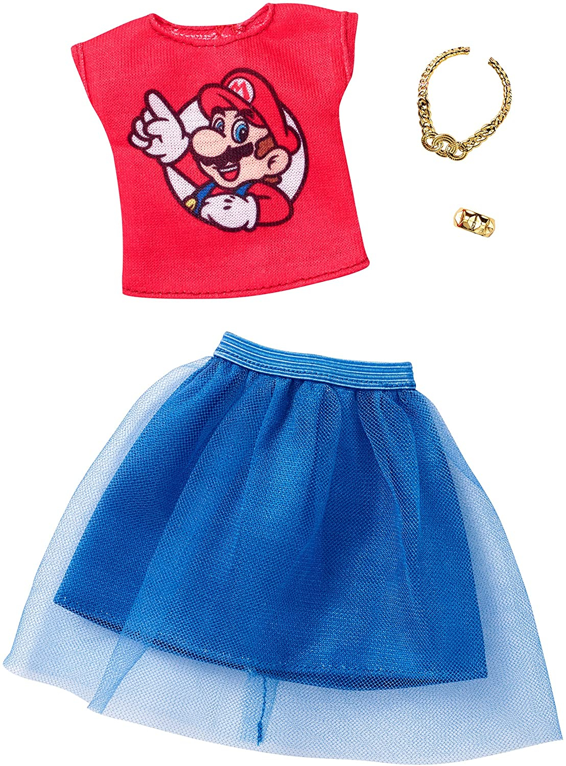 Venta Internacional- Barbie Super Mario Red Top Y Blue Bottom Pack