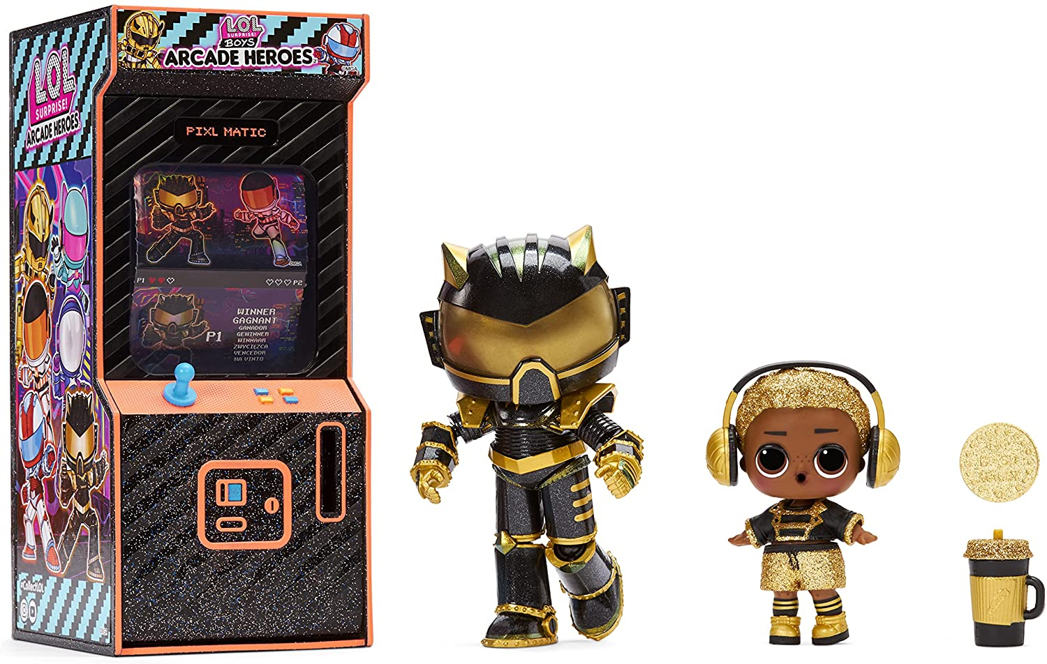 Venta Internacional - Lol Surprise Boys Arcade Heroes Series 2 - Muñeca De Figura De Acción Con 15 Sorpresas