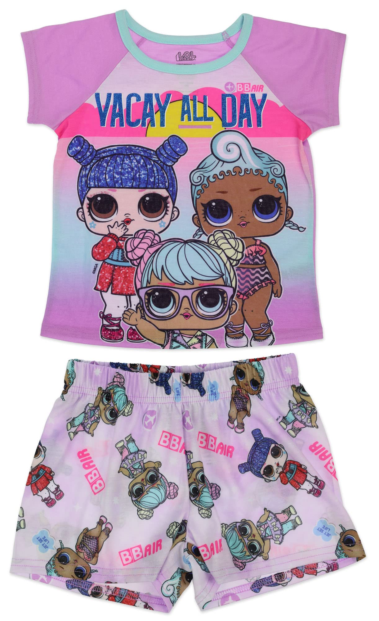 Foto 2 pulgar | Venta Internacional -lol Sorpresa Pajama De Niñas Set Vaycay De 2 Piezas, Morado, Pequeño Niño Tamaño 7/8