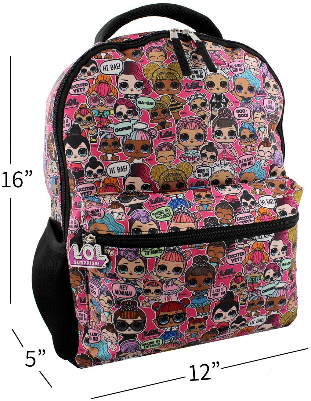 Foto 4 pulgar | Venta Internacional- Dolls L.o.l. Sorpresa! Mochila Escolar Para Niñas De 16'' (talla Única, Negro/rosa)