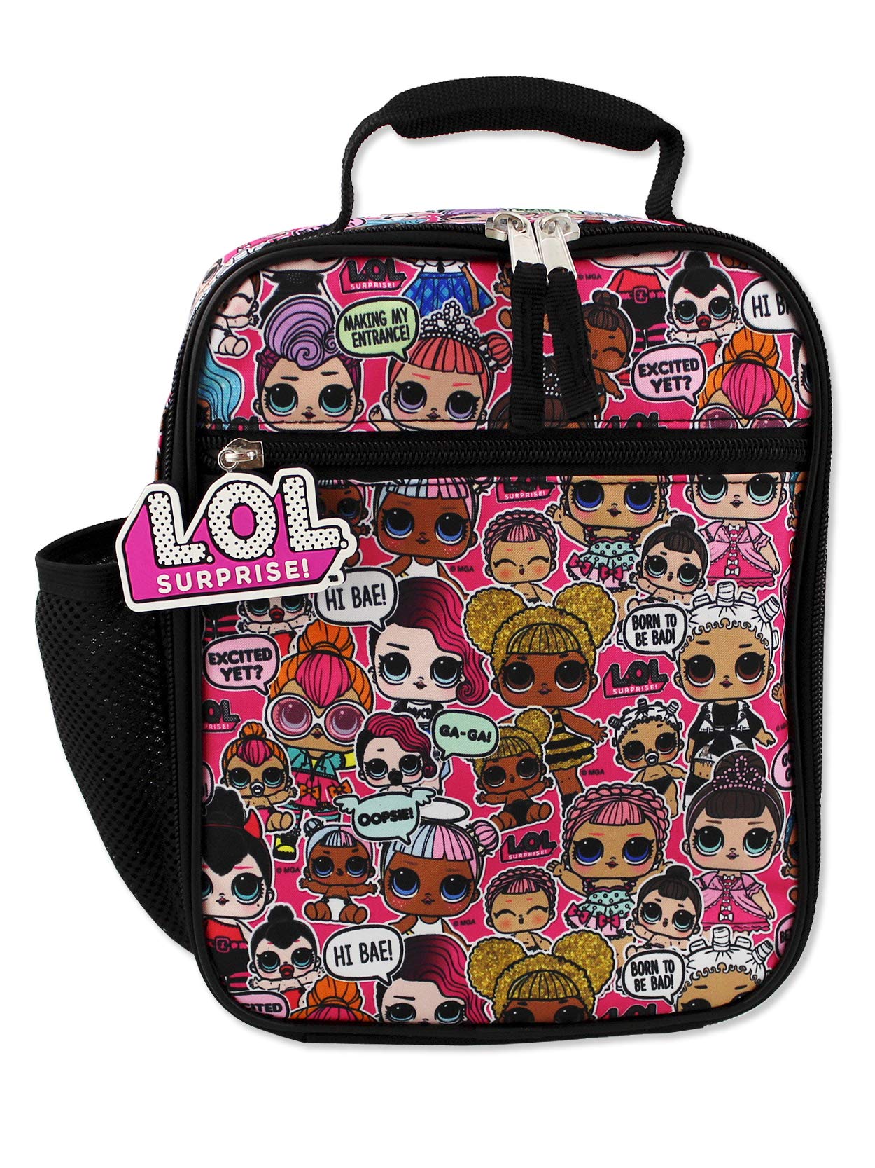 Venta Internacional -lol Sorpresa Caja De Almuerzo Escolar De Aislamiento Suave De Niñas (talla Única, Negro/rosa)