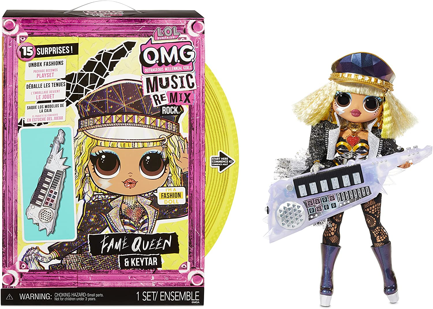 Venta Internacional - Lol Surprise Omg - Muñeca De Moda Remix Rock Fame Queen Con 15 Sorpresas, Incluyendo Keytar