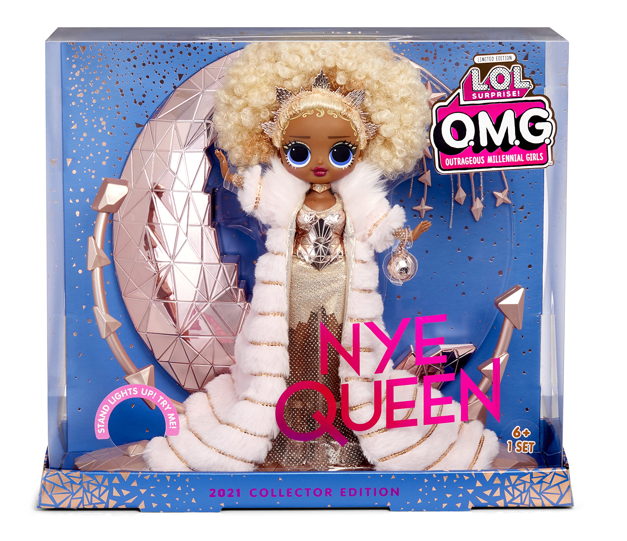Foto 2 pulgar | Venta Internacional - Lol Surprise Holiday Omg 2021 - Muñeca De Moda Para Coleccionista Nye Queen Con Modas Doradas